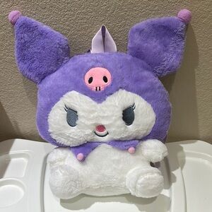 New Hello Kitty Purple and White Plush Backpack